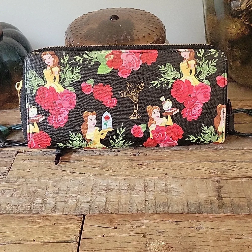 Disney × Loungefly Belle Beauty and The Beast Full Zipper Wallet